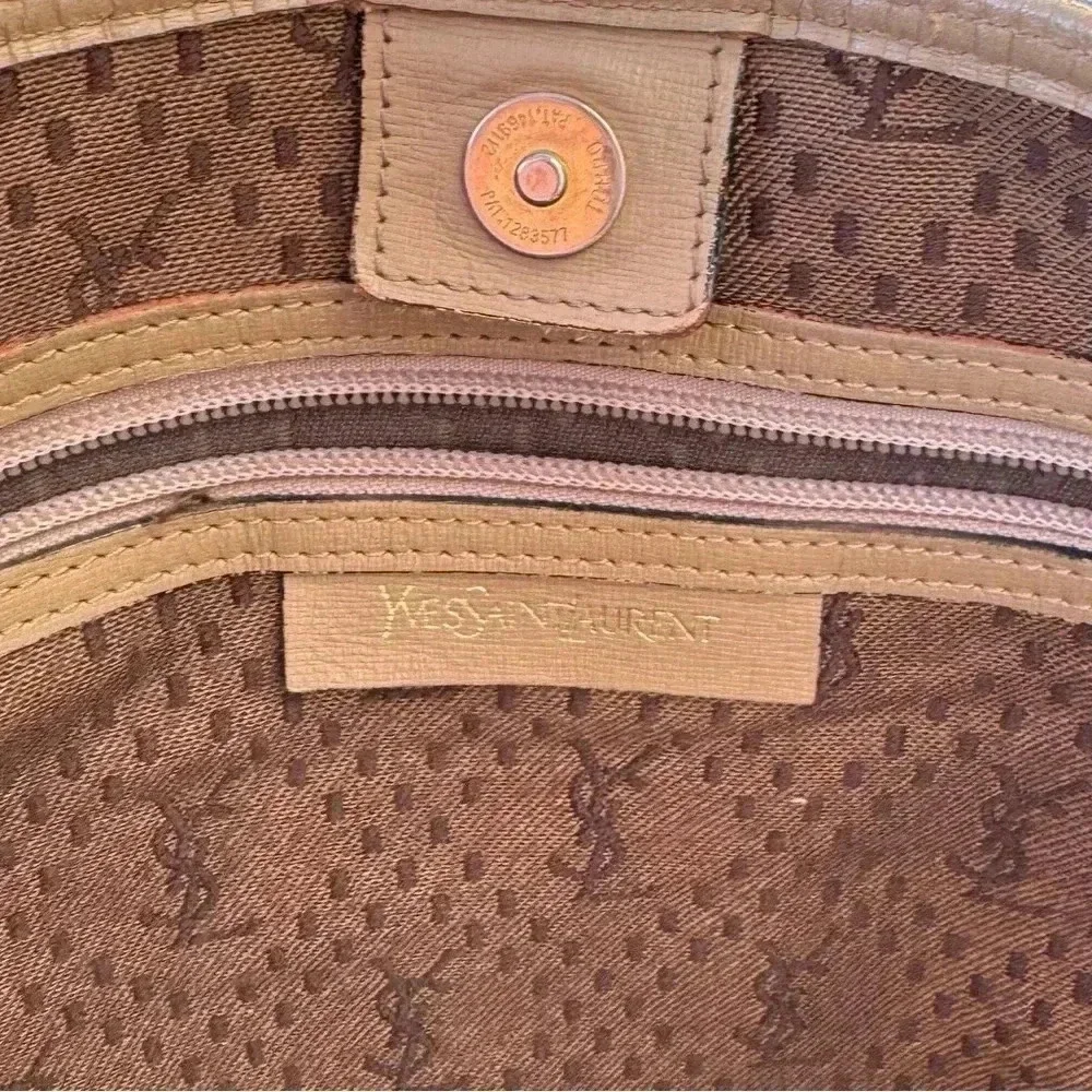 Yes Saint Laurent tote bag gold coated canvas - Picture 10 of 13